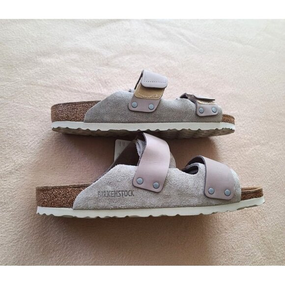 Birkenstock Uji Nubuck Suede Sandals Adjustable Sz US 10 EU 41 Beige Womens NWOB - Picture 6 of 9